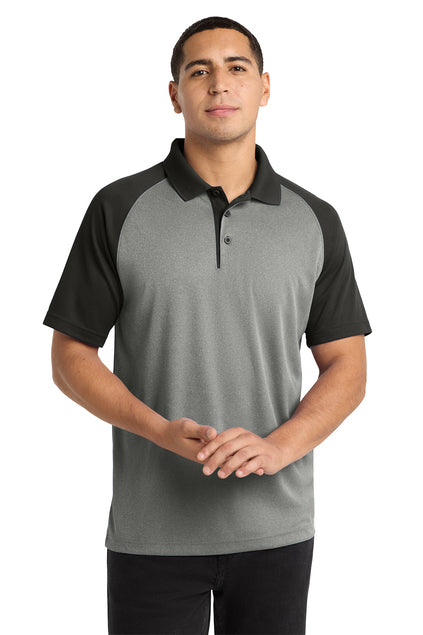 Sport-Tek® PosiCharge® RacerMesh® Raglan Heather Block Polo