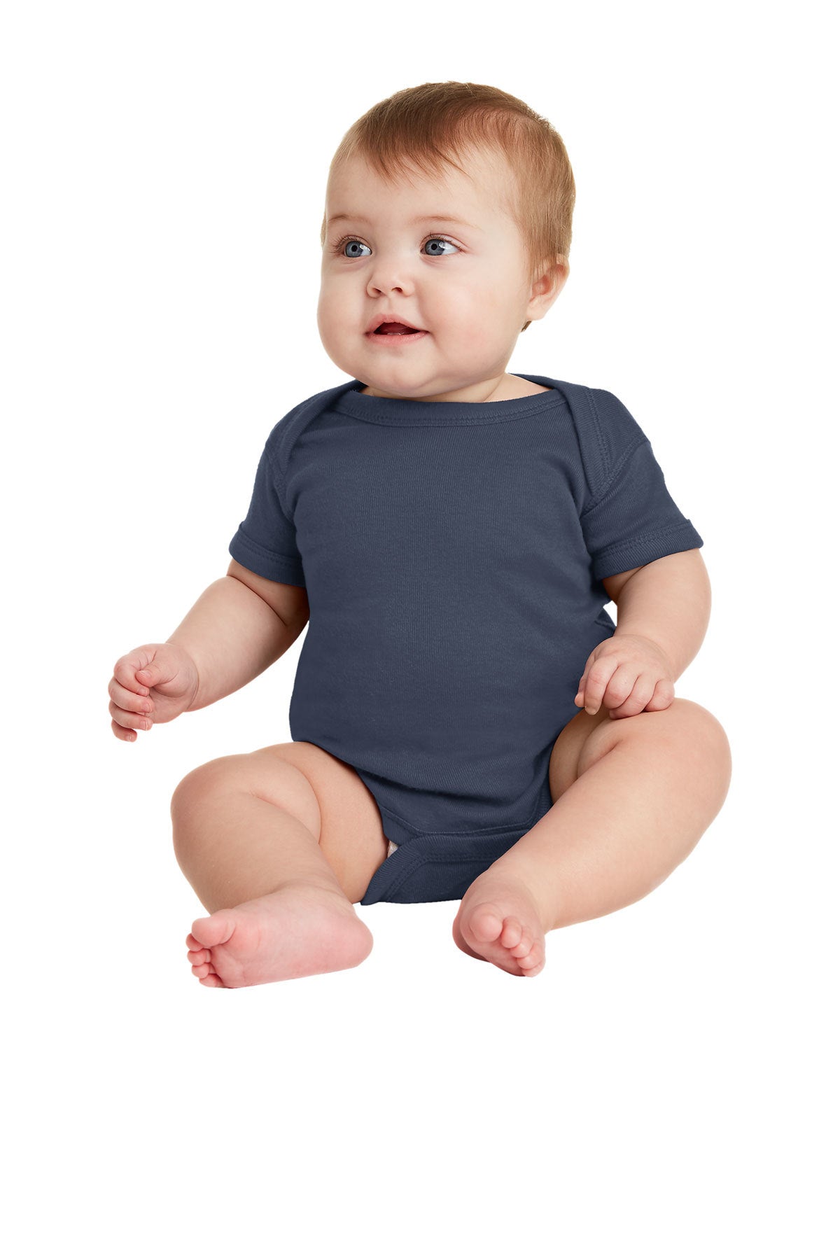 Infant Short Sleeve Baby Rib Bodysuit